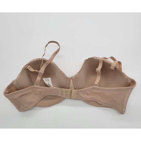 Vassarette Tan Lightly Lined Convertible Demi Adjustable Underwire Bra Size 36C - Picture 2 of 9
